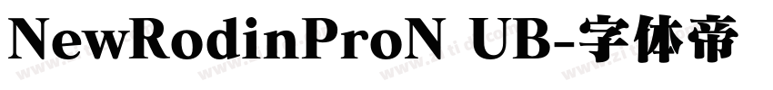 NewRodinProN UB字体转换